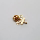 Quimbaya Flyer Pin 24K GP Golden Jet Alien Artifact Hat, Lapel, Backpack or Jacket P-75