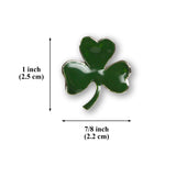 St Patricks' Day Irish Shamrock Pin Green Enamel on Pewter Three Leaf Clover PIN-74