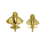 Quimbaya Flyer Pins - Set of Two - 24K GP Golden Jet Alien Artifact - Flyer Pins