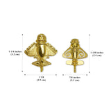 Quimbaya Flyer Pins - Set of Two - 24K GP Golden Jet Alien Artifact - Flyer Pins