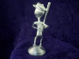 Baseball UFO Alien At The Bat Pewter Statue S-003