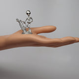 Golfing Alien Ready for a Hole In One Pewter Statue S-004