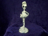 Baseball Alien at the Pitcher's Mound Pewter Statue S-005