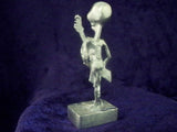 Rock and Roll Alien Playing Guitar Pewter Statue S-007