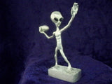 Football UFO Alien Throwing a Hail Mary Pass Pewter Statue S-008