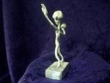 Football UFO Alien Throwing a Hail Mary Pass Pewter Statue S-008