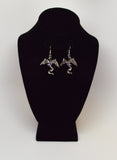 Mystical Dragon Pewter Earrings Medieval Renaissance Jewelry #1004