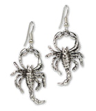 Scorpion Earrings Dangle Silver Finish Pewter #846