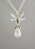 Pixie with Crystal and Sparkling Wings Pendant Necklace NK-471