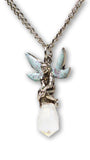 Pixie with Crystal and Sparkling Wings Pendant Necklace NK-471