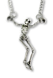 Gothic Dungeon Skeleton in Handcuffs Pewter Pendant Necklace NK-619