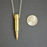 Remmington 223 Bullet Necklace Hand Polished Brass and Copper Finish NK-639