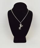 Unicorn Necklace Silver with Glitter Pendant Necklace NK-72GL