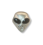 Alien Head Silver Pewter Tie Tack or Jacket/Hat Pin P-24