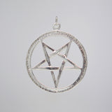 Sterling Silver Inverted Pentacle Pentagram Pendant SSNK-538-I